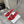 DC Rhinestone Mules 65mm Red Silk & Sheepskin 359515