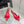 DC 25 Bow Slingback Pumps 30mm Red Satin & Sheepskin 359510
