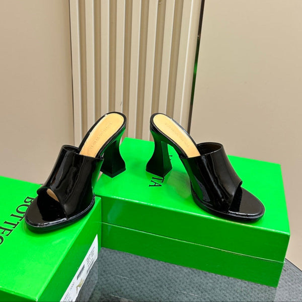 BV 26s High Mule 9.5cm Black Calfskin
