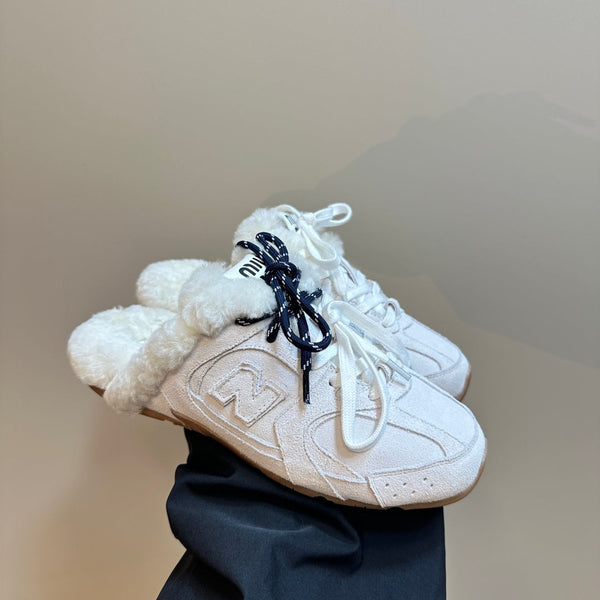 Miu x Balance 530 SL Mule White Suede
