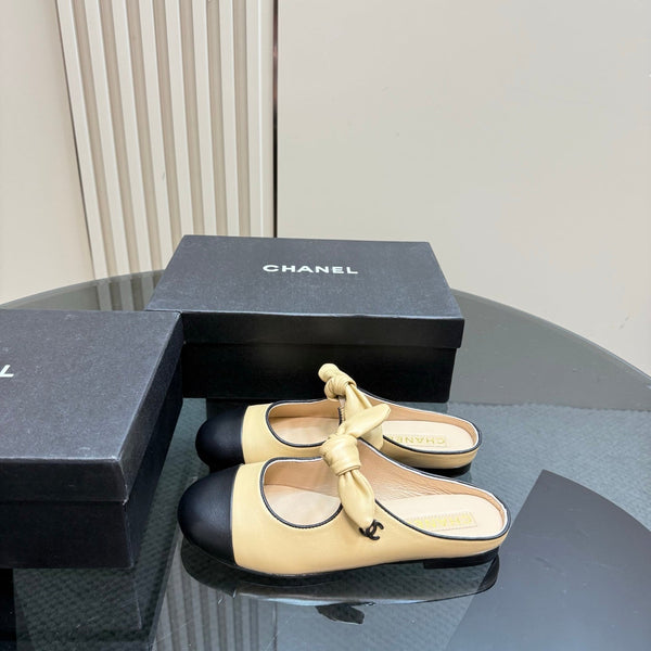 CC 25 Mule Flat Giallo Pastello Pelle di Pecora 239416
