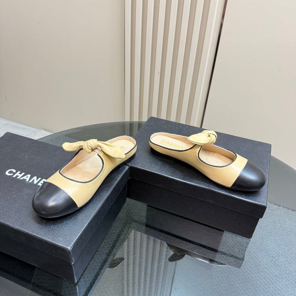 CC 25 Mule Flat Giallo Pastello Pelle di Pecora 239416