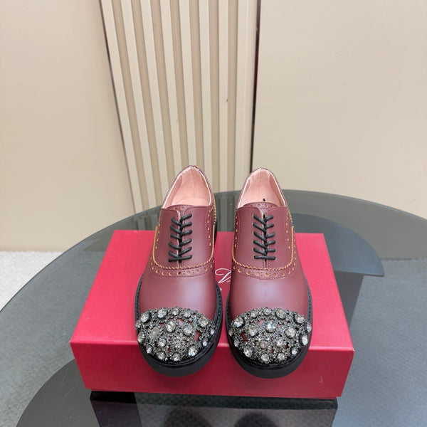Mocassini Viv in pelle di vacchetta color rosa perla 299781