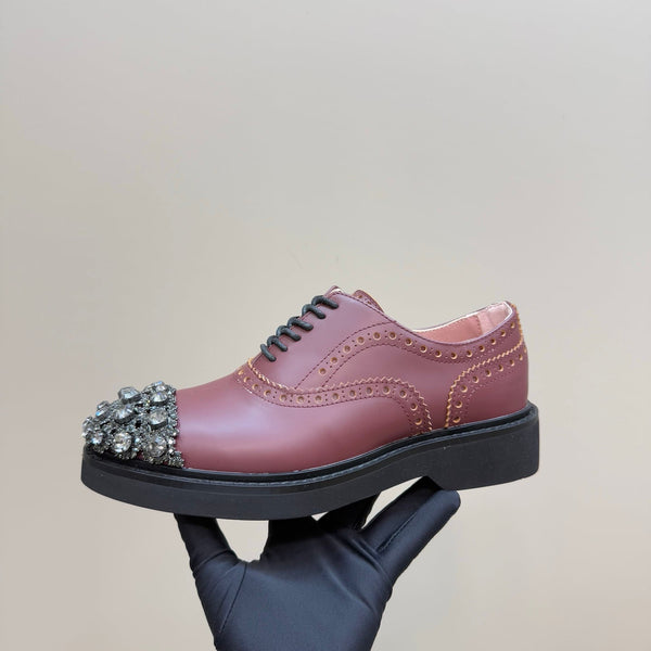 Mocassini Viv in pelle di vacchetta color rosa perla 299781