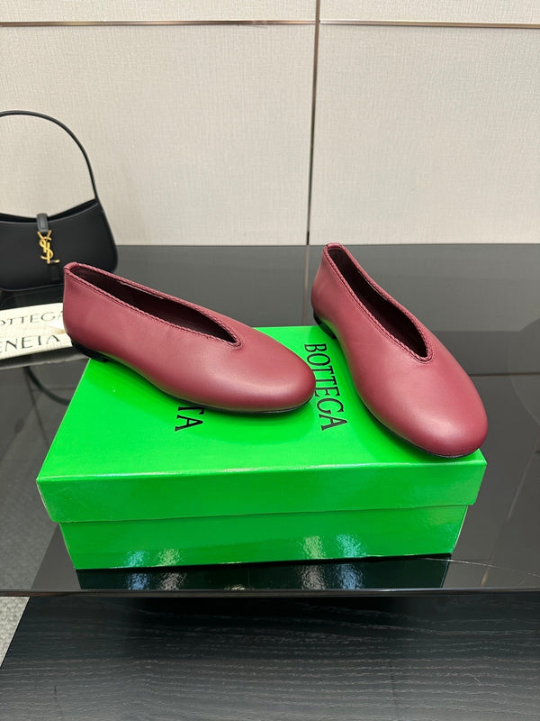 BV Puddle Ballet Flat Red Lambskin 427638