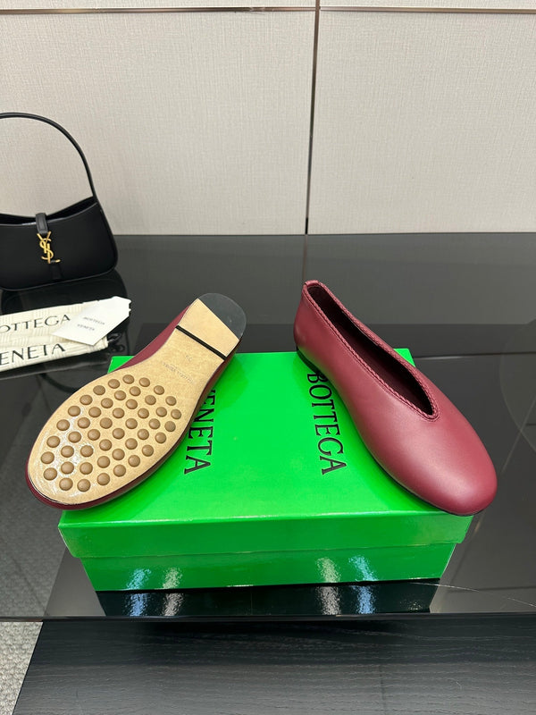 BV Puddle Ballet Flat Red Lambskin 427638