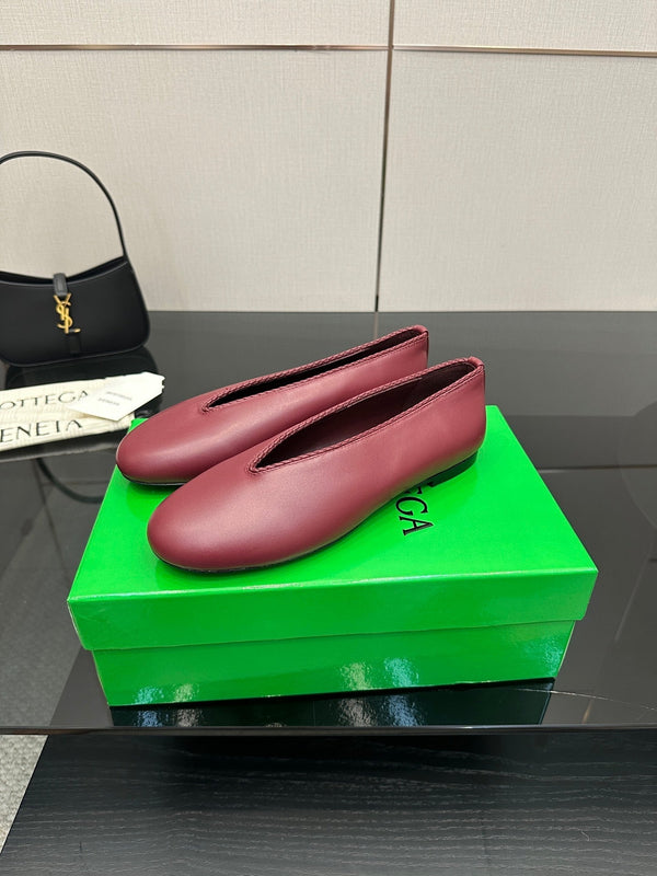 BV Puddle Ballet Flat Red Lambskin 427638