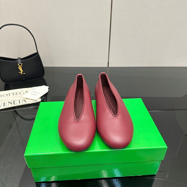 BV Puddle Ballet Flat Red Lambskin 427638