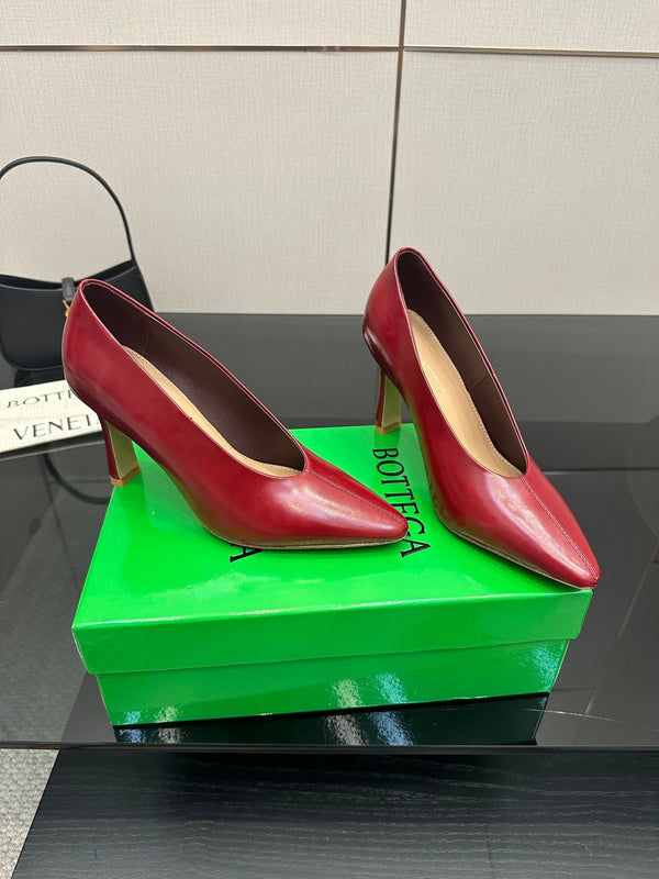 BV Pump 90mm Red Calfskin 427645