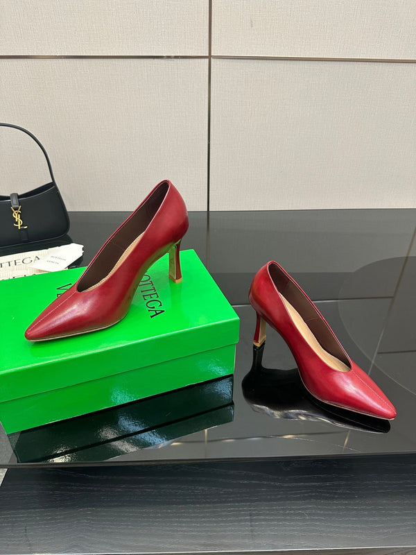 BV Pump 90mm Red Calfskin 427645