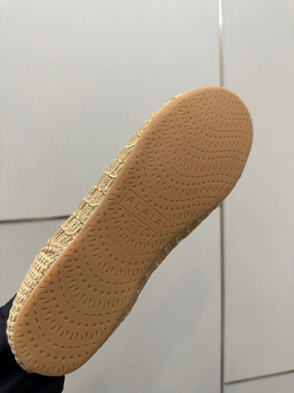Alaia 2025 Ballet Flat Beige Raffia 433756