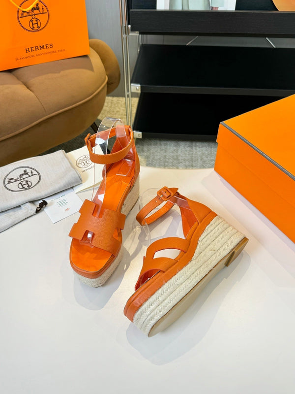 Espadrillas Elda 80 Pelle di vitello Epsom arancione