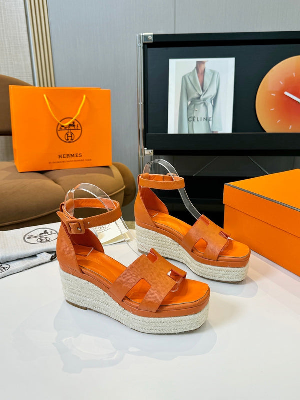 Espadrillas Elda 80 Pelle di vitello Epsom arancione
