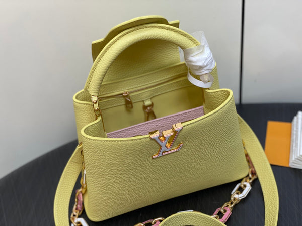 CAPUCINES BB 27 GIALLO TAURILLON ORO HARDWARE