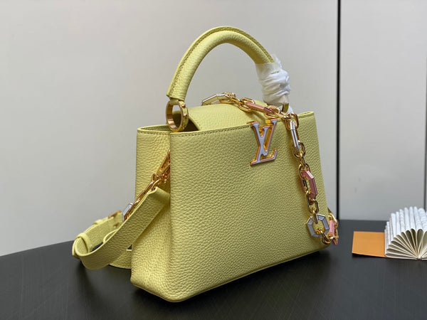 CAPUCINES BB 27 GIALLO TAURILLON ORO HARDWARE