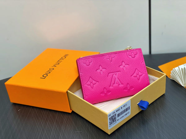 LV x TM Portfolio Lisa Wallet Pink Gold Leather 329901