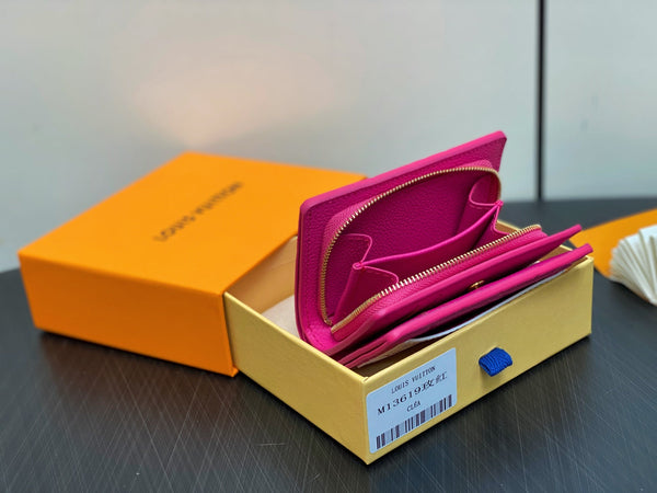 LV x TM Portfolio Lisa Wallet Pink Gold Leather 329901