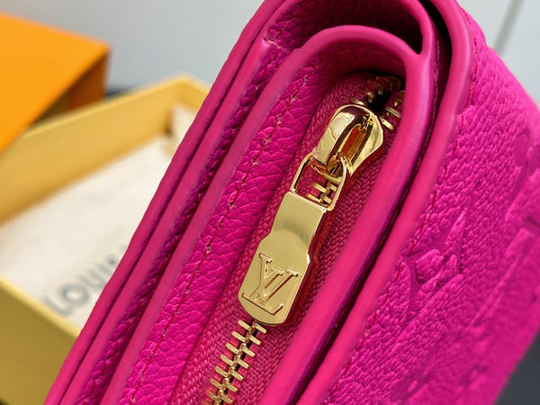 LV x TM Portfolio Claire Pink Gold Leather 329898