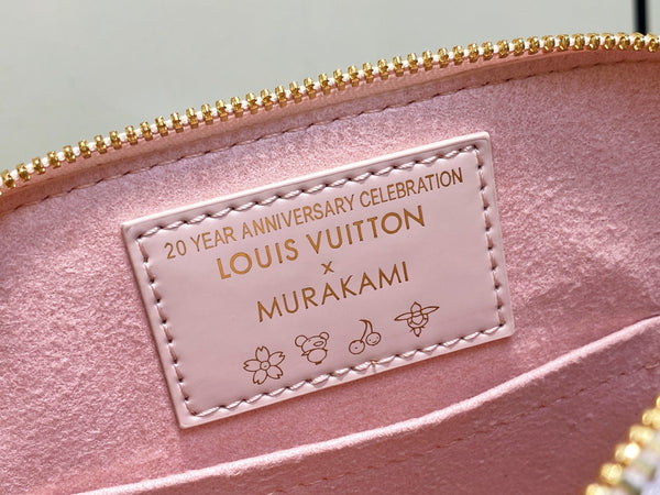LV x TM Cherry Blossom Bag 23.5cm Pink Leather 334088