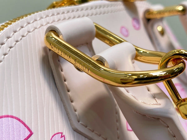 LV x TM Cherry Blossom Bag 23.5cm Pink Leather 334088