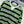 T-shirt Prada à col rond, rayé, couleur bloquée, bleu vert fougère, coton 350365