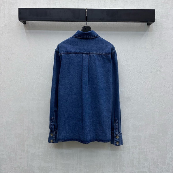 CC 26S Veste en jean coupe ample en denim de coton indigo 350421