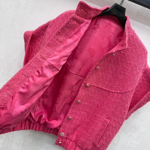 Veste CC Manches Courtes Coton Rose Fuchsia 350253