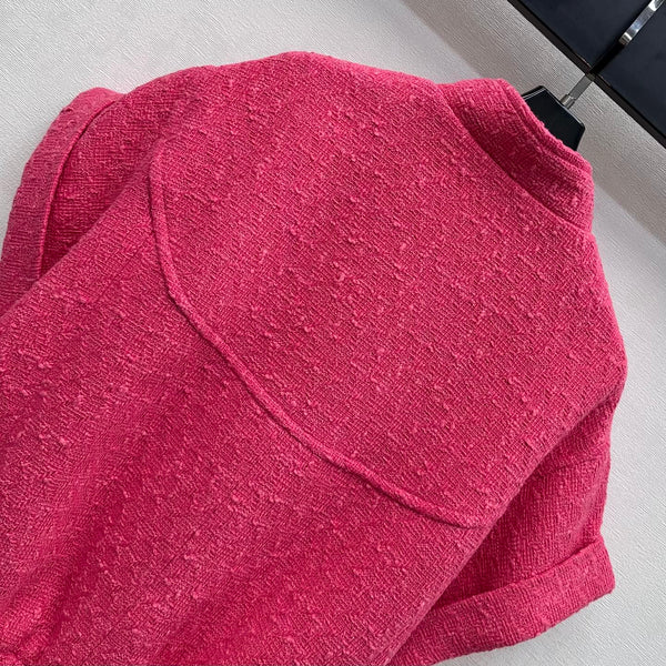 Veste CC Manches Courtes Coton Rose Fuchsia 350253
