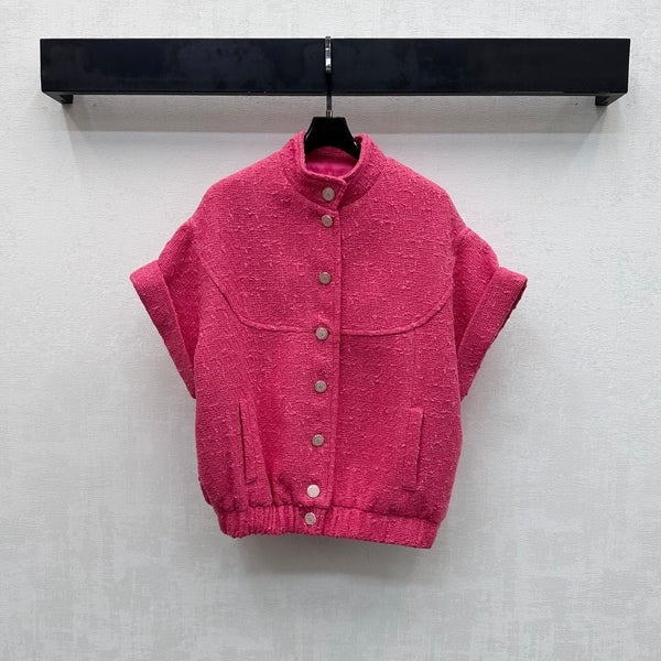 Veste CC Manches Courtes Coton Rose Fuchsia 350253