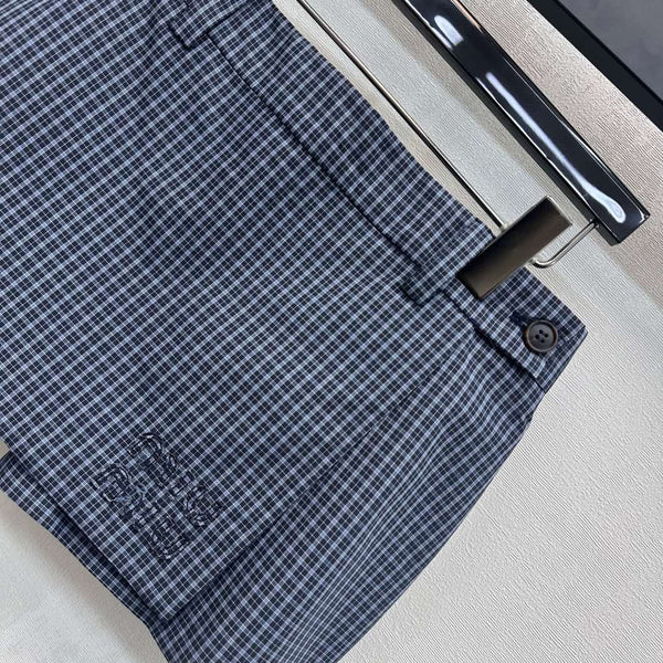 Miu Mini Skort Navy Blue Polyester Blend 349767
