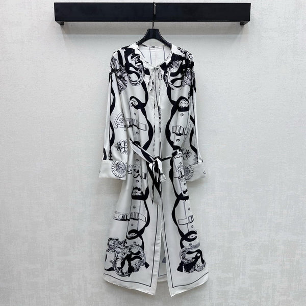 HM 26s Printed Silk Dress 490