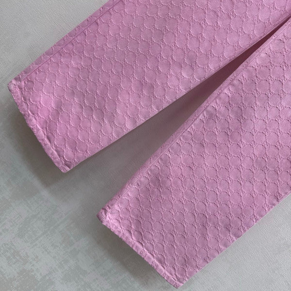 GG 26s Jacquard Leg Jeans Hot Pink Denim 363924