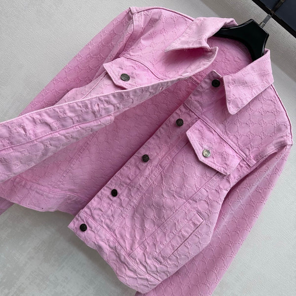 GG 26s Jacquard Jacket Hot Pink Denim 363931