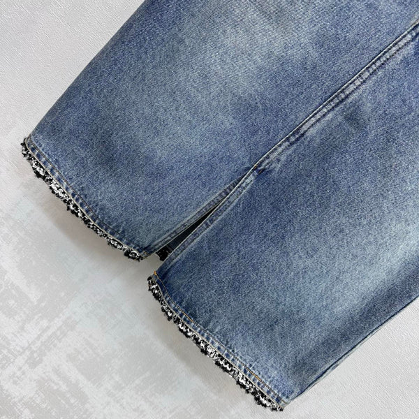 CC 26s Jupe midi en jean patchwork bleu 363947