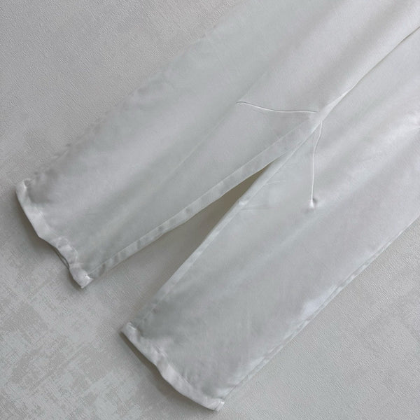 CC 26s Pantalon droit en lin, rayonne et polyester blanc 363900