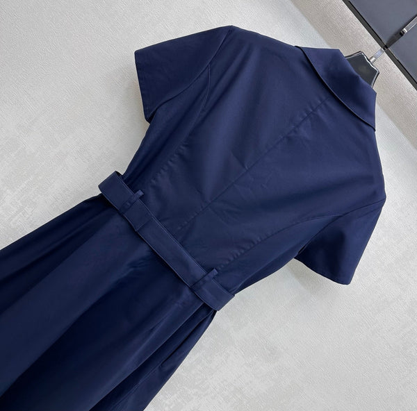 Robe CD 26s à logo brodé en fibre de coton bleu marine 363824