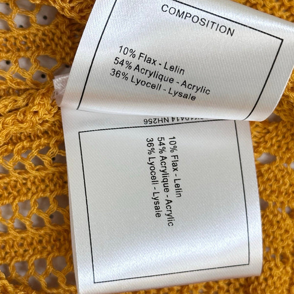 CD Irregular Knitted Vest Golden-Ochre Flax Acrylique Lyocell 378355