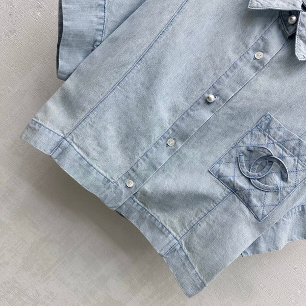 CC 26s Short-Sleeve Denim Shirt 1434