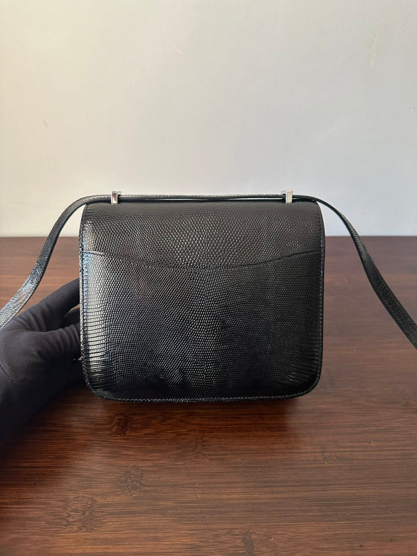 CONSTANCE 18 BLACK LIZARD HARDWARE ARGENTO 
