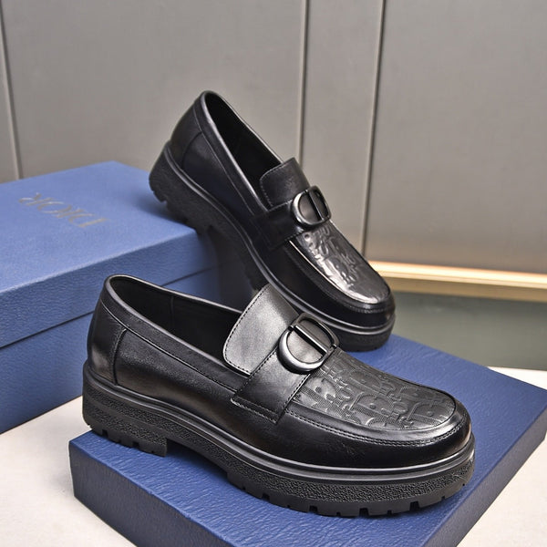 CD SYMBOL EXPLORER LOAFER BLACK MONOGRAM CALFSKIN