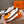 HM Men's Bouncing Sneaker White Brown Calfskin Fabric 754130