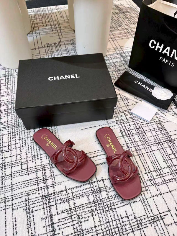 CC 26s Open-toe Sandal Burgundy Glossy Sheepskin 681938