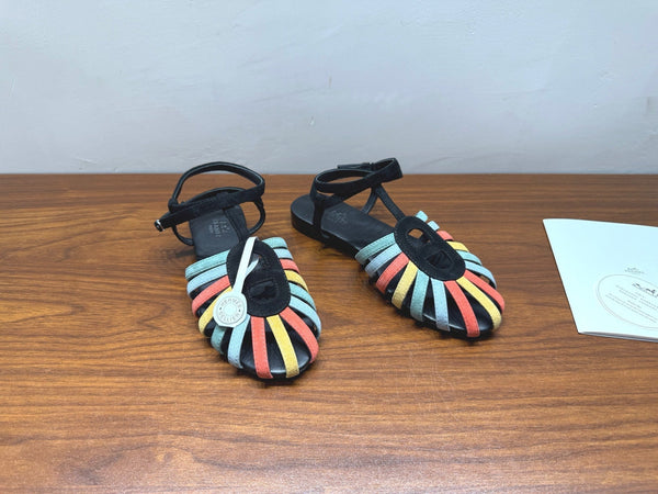 HM Nour Sandals Black Colorful Suede 849489