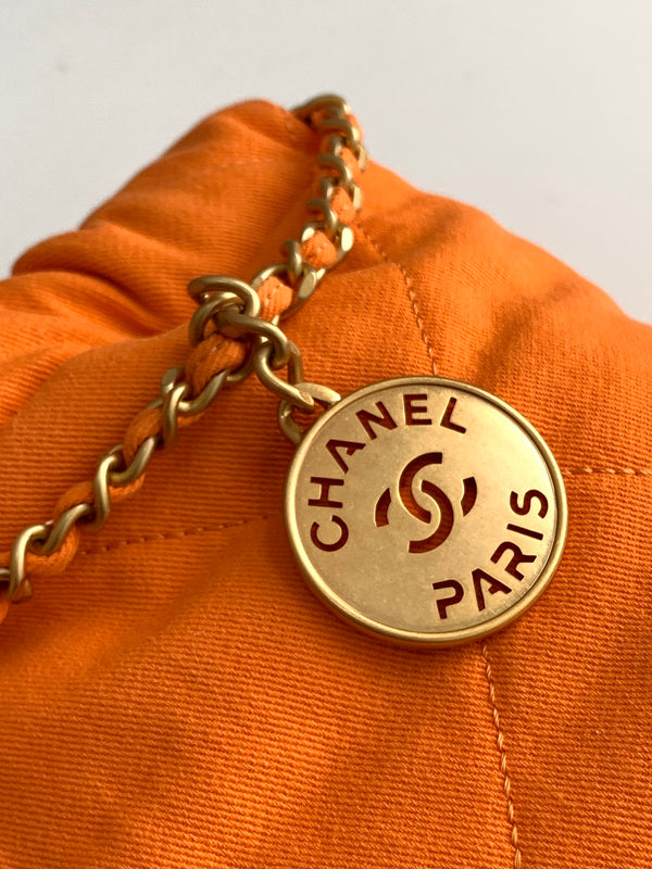 Chanel 25 Hobo Bag 20cm Orange Canvas 324802