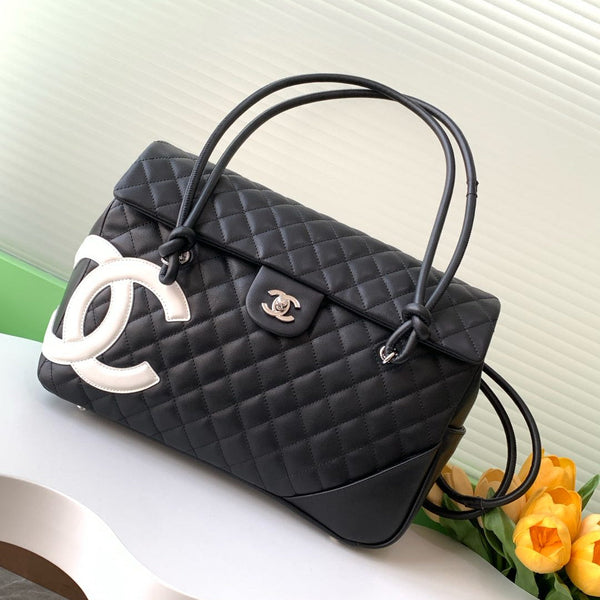 CC 2025 Cambon Bag Black White Lambskin 308110