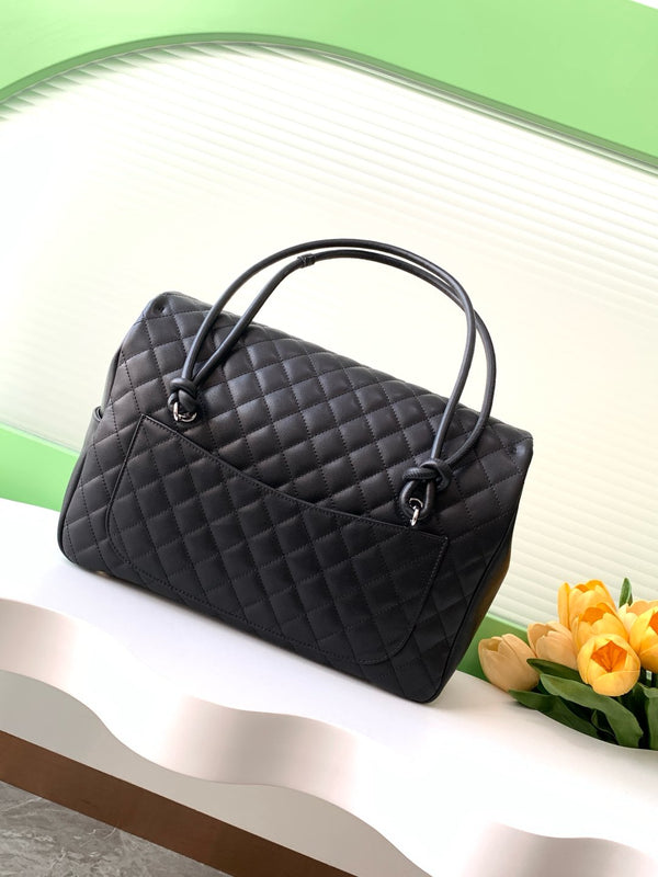 CC 2025 Cambon Bag Black White Lambskin 308110