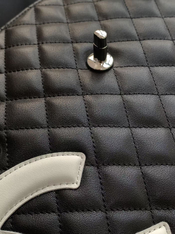 CC 2025 Cambon Bag Black White Lambskin 308110