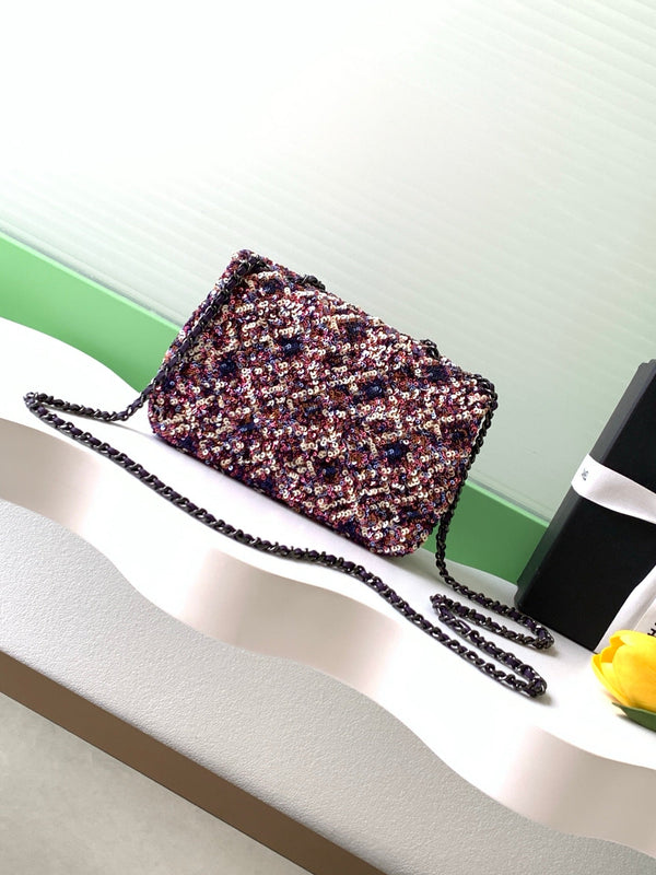 CC 2025 Flap Bag Multicolor Sequin 298203