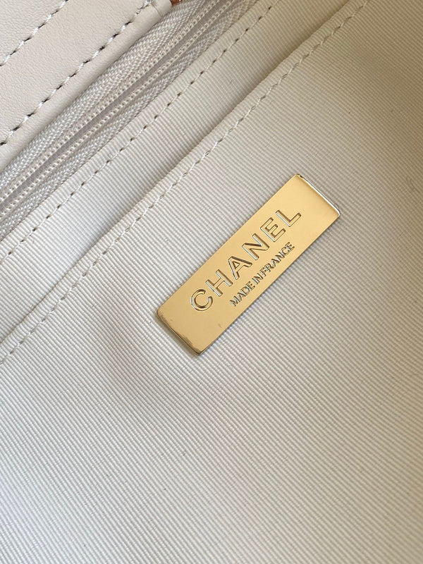Sac CC 2025 en tweed et cuir multicolore