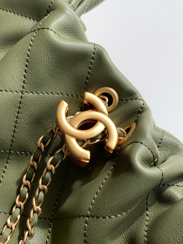 CC 2025 Hobo Bag 32cm Olive Calfskin